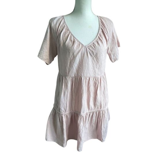 Madewell Linen Blend Lorelei Mini Dress Pale Pink Size S - Picture 8 of 16